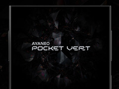 O Pocket Vert virá com uma tela LCD de 3,5 polegadas. Na foto: um teaser do dispositivo portátil para jogos. (Fonte da imagem: Ayaneo - editado)