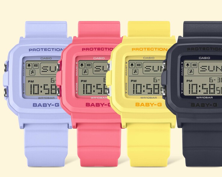 Da esquerda para a direita: os relógios Casio Baby-G BGD-10KH-2B, BGD-10KH-4, BGD-10KH-9 e BGD-10KH-2C. (Fonte da imagem: Casio)