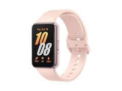 O Galaxy Fit 3 em ouro rosa.