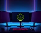 Modo Xbox mostrado em uma configuração de jogos com vários monitores