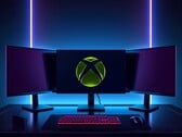 Modo Xbox mostrado em uma configuração de jogos com vários monitores