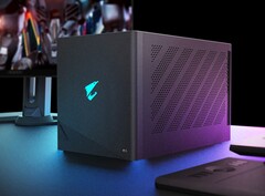 A Gigabyte coloca uma placa de vídeo para desktop GeForce RTX 5090 em um gabinete eGPU com Thunderbolt 5 (Fonte da imagem: Gigabyte)