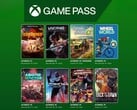 O catálogo do Xbox Game Pass é mostrado com o logotipo do Game Pass (Fonte da imagem: Xbox Wire com edições)