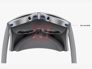 Saídas de ar na parte inferior do fone de ouvido Galaxy XR. (Fonte da imagem: Android Headlines)