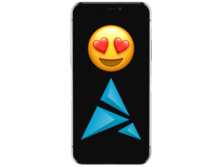 O Linux e os iPhones podem se dar muito bem, desde que sejam usados os pacotes certos. (Fonte da imagem: Imagem de estoque do iPhone, emoji e logotipo da Artix, com edições)
