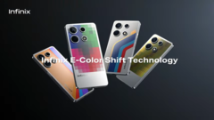 A Infinix demonstra a tecnologia E-Color Shift. (Fonte: Infinix)