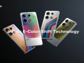 A Infinix demonstra a tecnologia E-Color Shift. (Fonte: Infinix)