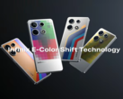 A Infinix demonstra a tecnologia E-Color Shift. (Fonte: Infinix)