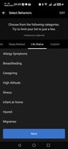 Uma captura de tela da ferramenta Garmin Lifestyle Logging. (Fonte da imagem: Screenshot)