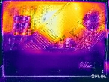 Temperaturas da superfície do teste de estresse (parte inferior)