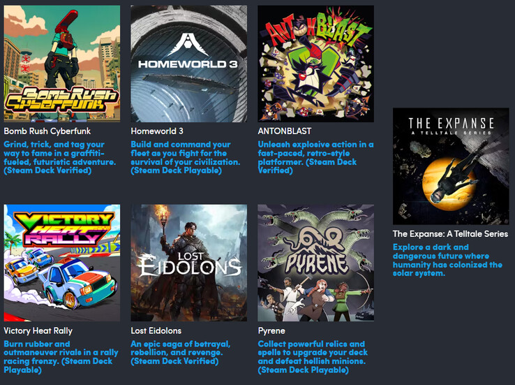 Todos os jogos incluídos no pacote IGN Gamescom 2025 (Fonte da imagem: Humble Bundle - editado)