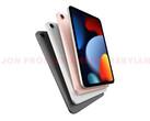 Um iPad Mini 6 render. (Fonte: FrontPageTech)