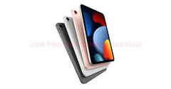 Um iPad Mini 6 render. (Fonte: FrontPageTech)