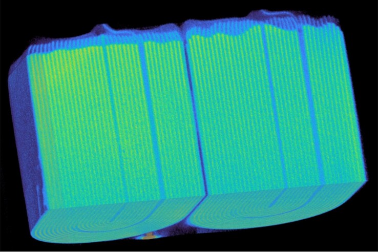 Tomografia computadorizada da Lumafield do Haribo Power Bank 20.000 mAh. (Fonte da imagem: Lumafield)