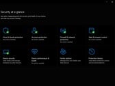 O painel do aplicativo Segurança do Windows exibindo o menu “Visão geral da segurança”.