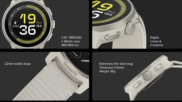 O Sunnto Run é um smartwatch fino e leve. (Fonte da imagem: Suunto)