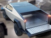 O Tesla Cybertruck compensa o porta-malas de tamanho divertido com um amplo espaço de carga na traseira. (Fonte da imagem: Tesla/TikTok - editado)