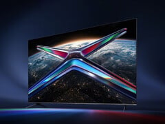 O modelo de 55 polegadas tem 432 zonas de controle de cores. Na imagem: uma imagem promocional que mostra a parte frontal da TV.