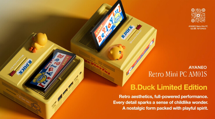 O Ayaneo AM01S também estará disponível em uma opção de cor B.Duck Limited Edition. (Fonte da imagem: Ayaneo)