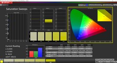 Saturação CalMAN (perfil: padrão, espaço de cores de destino: P3)