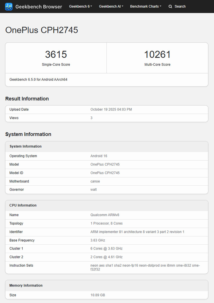 (Fonte da imagem: Geekbench)
