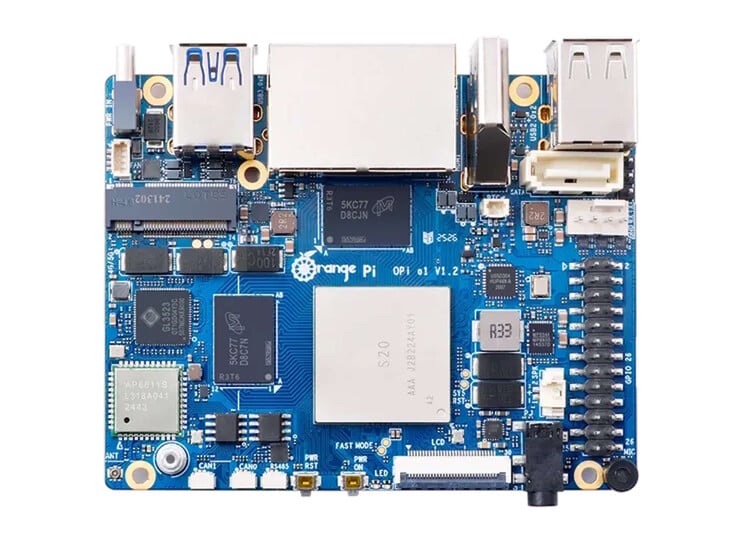 Um recurso incomum em um SBC: Um conector SATA dedicado está incluído