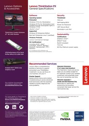 Lenovo ThinkStation PX - Especificações contidas (Fonte de imagem: Lenovo)