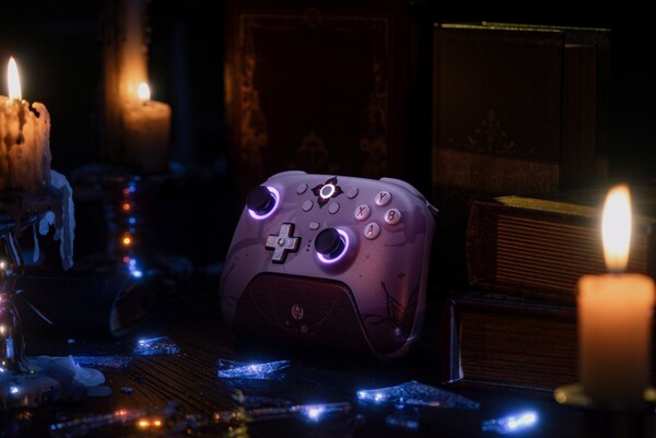 O controle sem fio 8BitDo Ultimate 2 (Honkai: Star Rail - Evernight) tem anéis de luz RGB. (Fonte da imagem: 8BitDo)