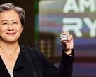 Lisa Su, CEO da AMD, apresenta um processador Ryzen. Seu pacote salarial de 2025 foi aumentado para US$ 33 milhões. (Fonte da imagem: AMD)