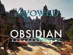 É exibido um banner da Avowed e da Obsidian Entertainment