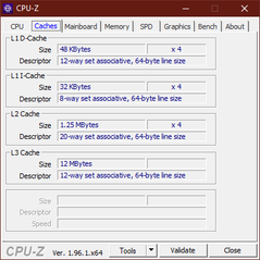 Caches CPU-Z