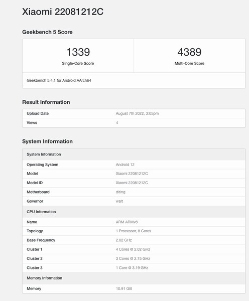 (Fonte de imagem: Geekbench via @stufflistings)