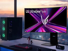 O UltraGear OLED 45GX900A tem uma curvatura de 800R com uma proporção de 21:9. (Fonte da imagem: LG)