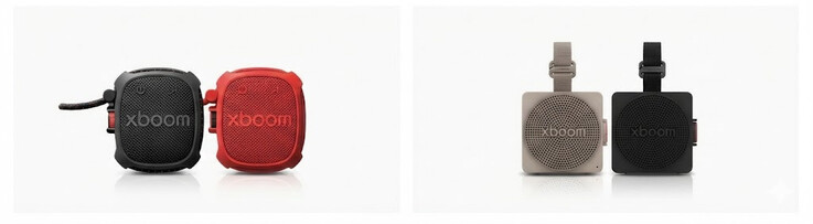 Na foto: LG Xboom Mini (à direita) e Xboom Rock (à esquerda). Fonte da imagem: LG
