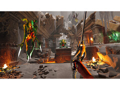 Uma captura de tela do jogo Metal: Hellsinger mostrando os inimigos. (Fonte da imagem: Steam)