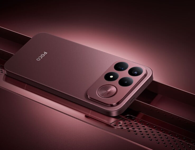 O POCO F9 Ultra na cor Dark Cherry.