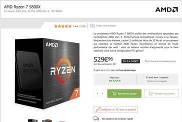 O AMD Ryzen 5 5800X é caro na França