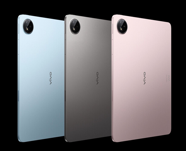 A Vivo oferece o Pad5 em três opções de cores no lançamento. (Fonte da imagem: Vivo)