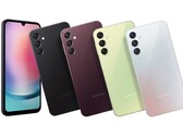 A Samsung venderá o Galaxy A24 em quatro cores, mas não necessariamente em todos os mercados. (Fonte da imagem: Samsung)