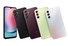 A Samsung venderá o Galaxy A24 em quatro cores, mas não necessariamente em todos os mercados. (Fonte da imagem: Samsung)