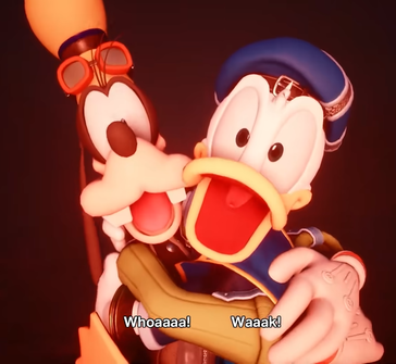 Donald e Goofy aparecem no final do trailer.