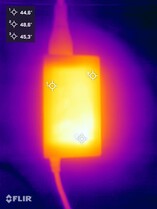 Unidade de fonte de alimentação durante o teste de estresse