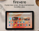 A versão mais recente do tablet Amazon Fire HD 10 foi lançada em 2023.
