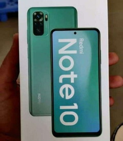 O Redmi Note 10 poderia ter um display AMOLED, de acordo com a embalagem vazada. (Fonte da imagem: @yabhishekhd)