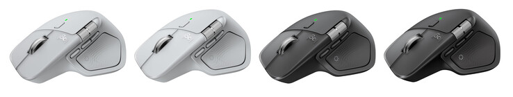 O MX Master 4 em Pale Grey, White Silver, Graphite e Space Black. (Fonte da imagem: Logitech)