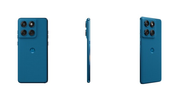 O novo Motorola Edge 6 Fusion azul Pantone Mykonos é exclusivo da Índia. (Fonte da imagem: Motorola)