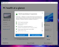 O novo aplicativo PC Health Check é mais detalhado do que a versão original. (Fonte de imagem: NotebookCheck) 
