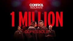 Um banner anunciando que Control Resonant vendeu 1 milhão de cópias