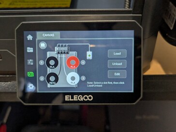 Canvas UI na tela sensível ao toque do Centauri Carbon 2.