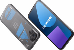 O Fairphone 5 em seu acabamento translúcido. (Fonte da imagem: WinFuture &amp;amp; @rquandt)